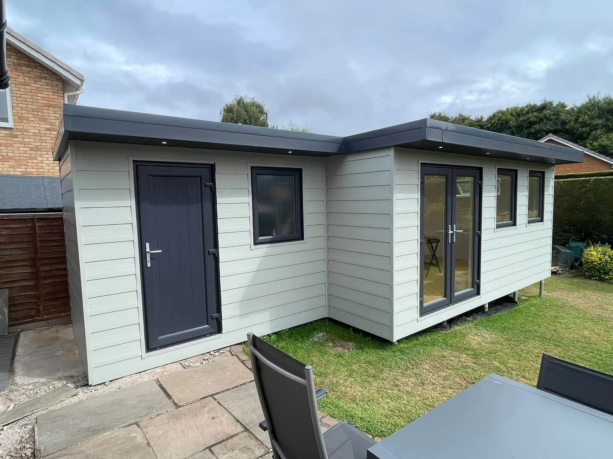 Garden room in Hereford with lighting and power installed by TR Electrical