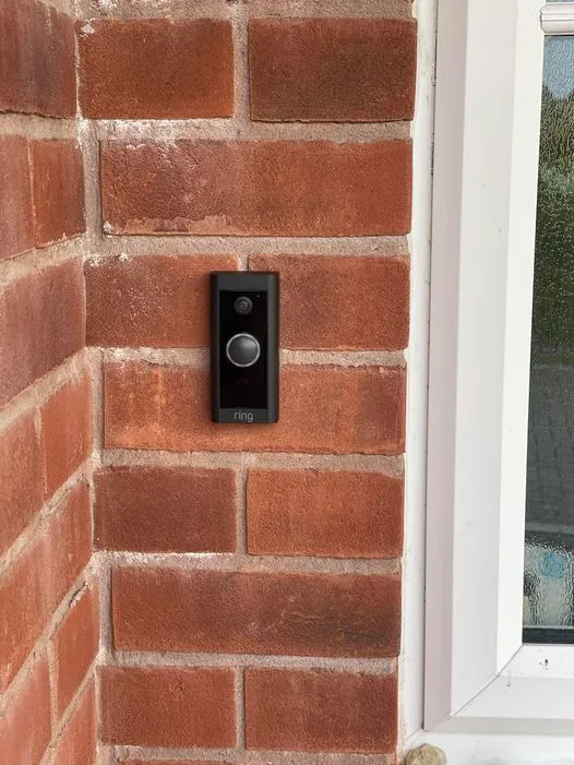 Hardwired Ring video doorbell installed in Hereford