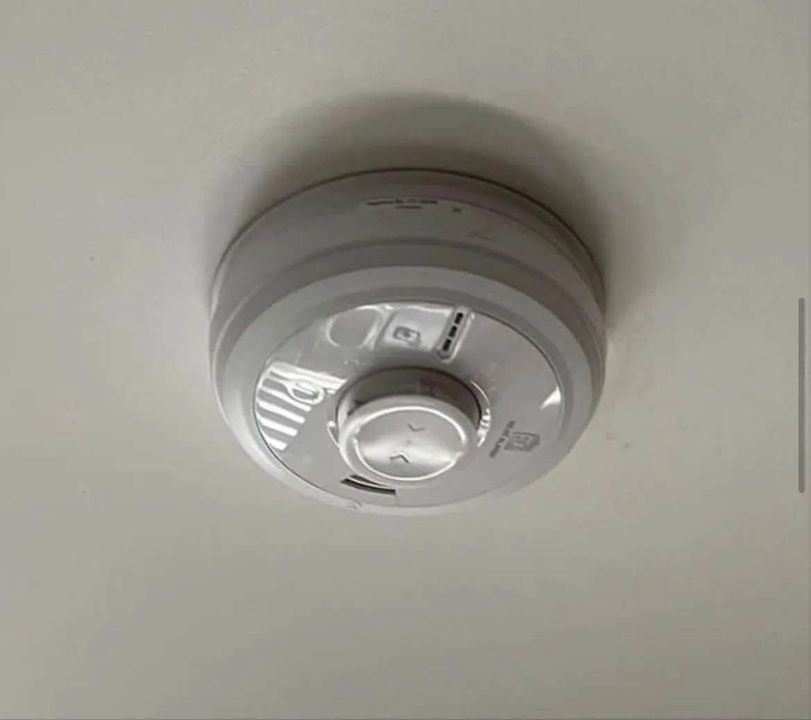 Mains smoke alarm fitted in a Hereford rental property